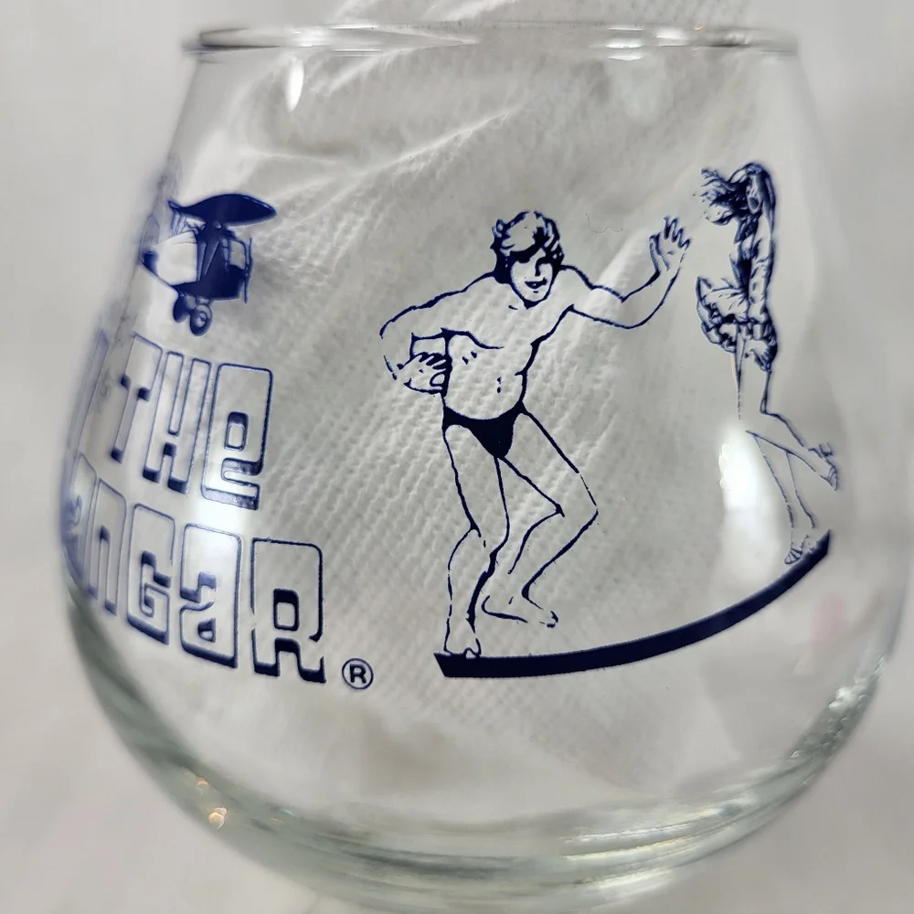 The Hangar Club Brandy Snifter GLASS Camp Springs Maryland Male Dancers